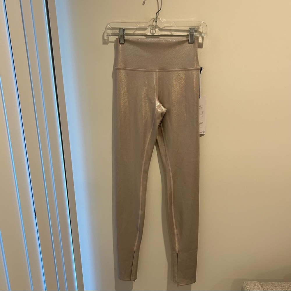 NWT RARE Alo Yoga Foil Airlift High-Waist Elongated Legging Pink Blossom Foil